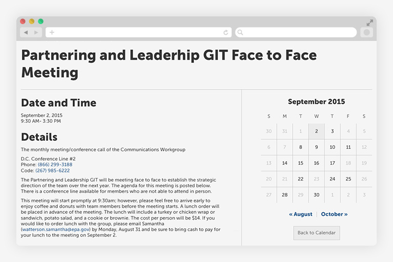 Chesapeake Bay Program calendar event