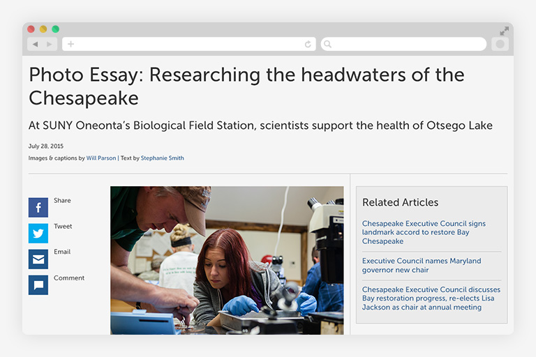 Chesapeake Bay Program news photo essay