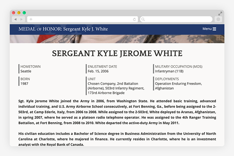 Medal of Honor profile